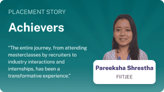 Pareeksha Shrestha; Placed in FIITJEE